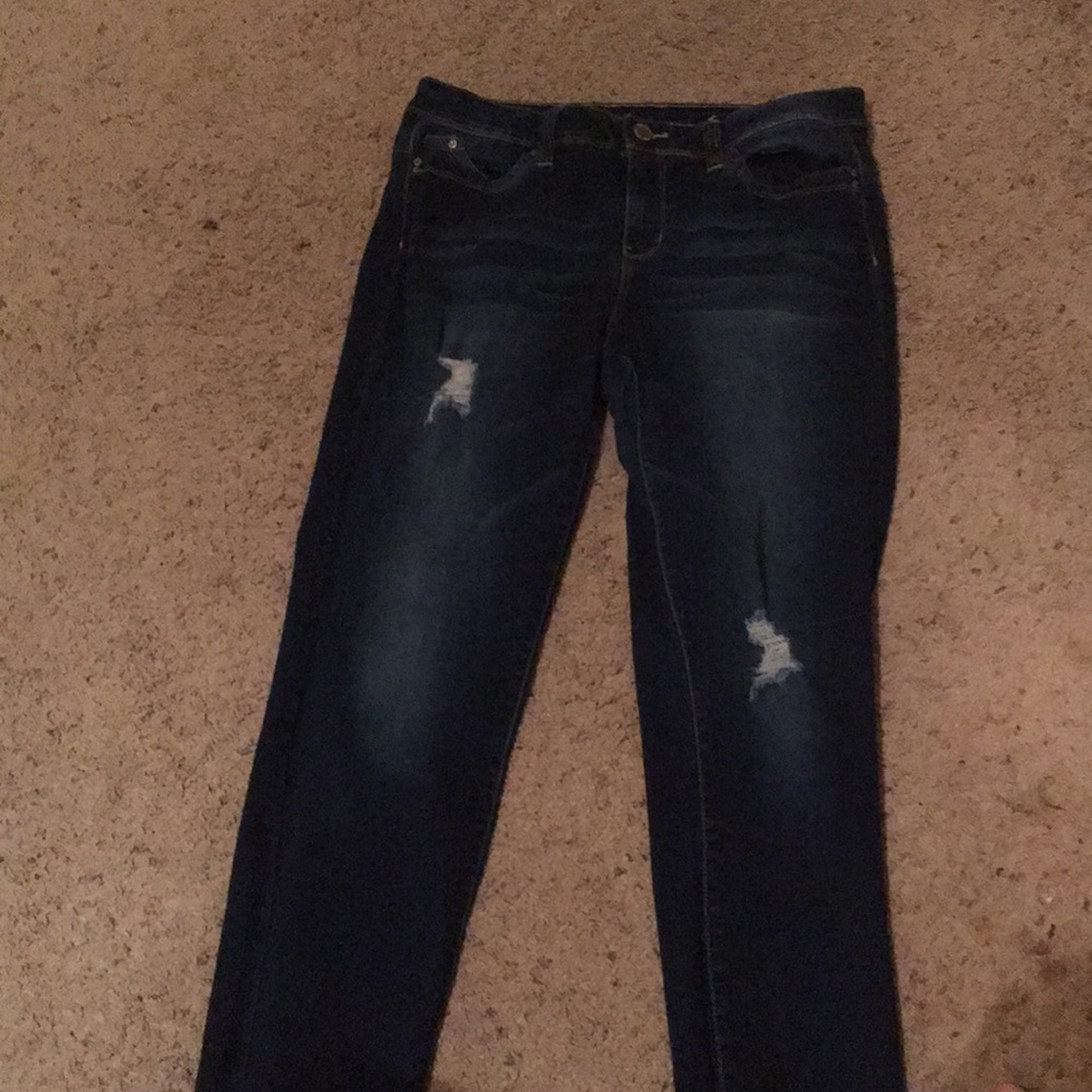 Dark blue jeans